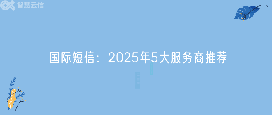 国际短信：2025年5大服务商推荐(图1)
